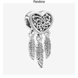 Pandora Silver Heart Dreamcatcher Bracelet Charm